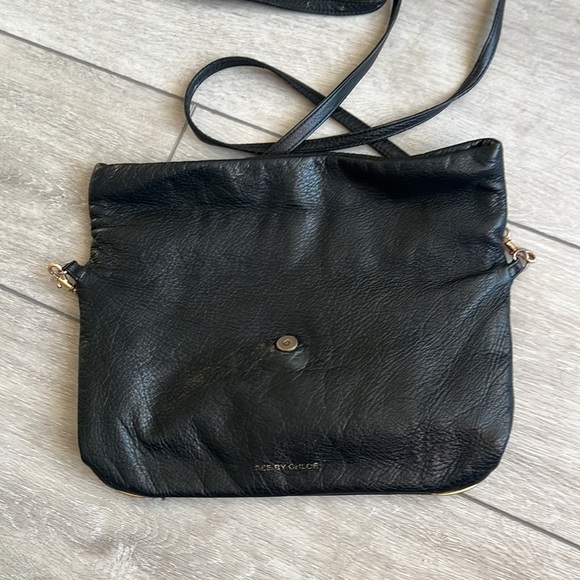 See by Chloe black pebbled leather fold over cross body purse - Picture 4 of 10
